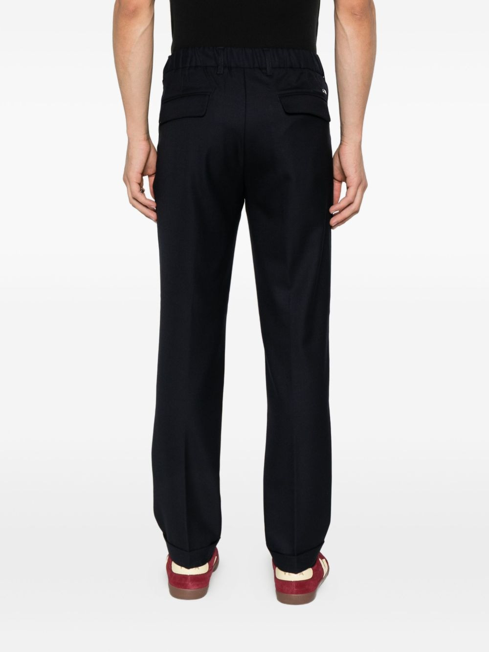 pleated drawstring trousers - 4