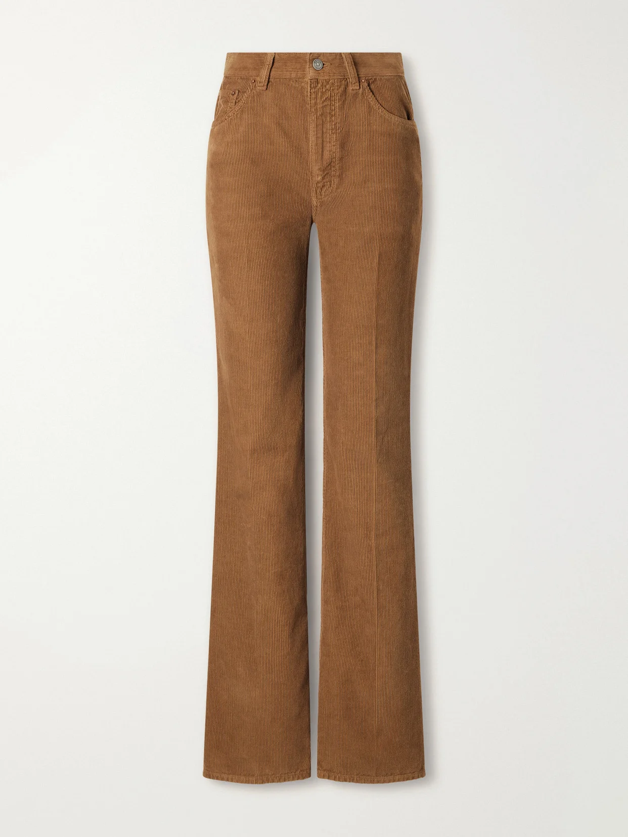 Cotton-corduroy High-rise Flared Pants - 1