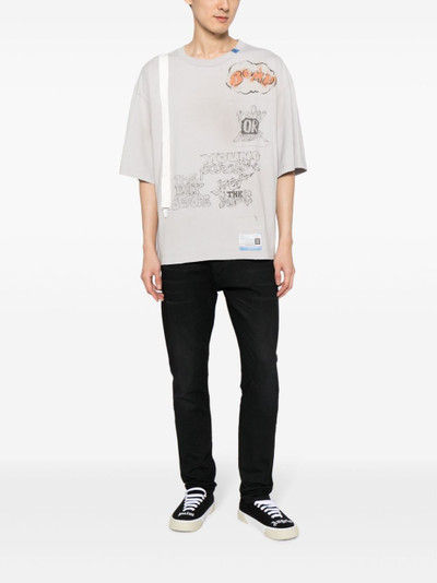 Maison MIHARAYASUHIRO Suspender graphic-print cotton T-shirt outlook