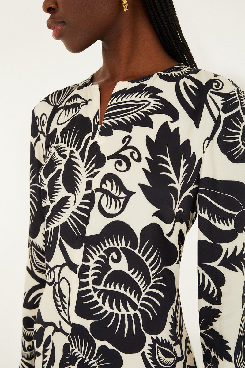 FARM RIO Off-White Cashews And Birds Lenzing™ Ecovero™ Viscose Maxi Dress outlook