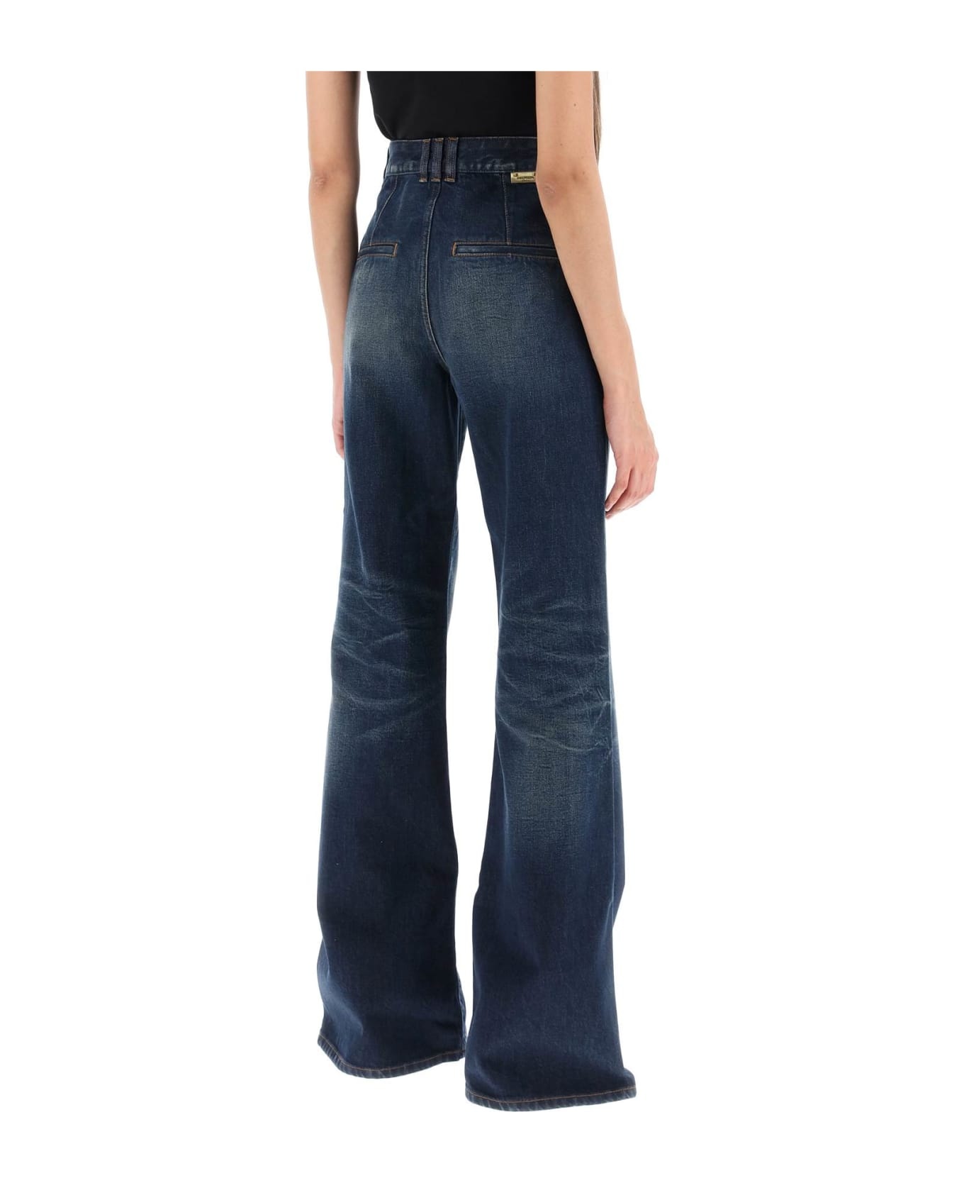 Blue Cotton Jeans - 3