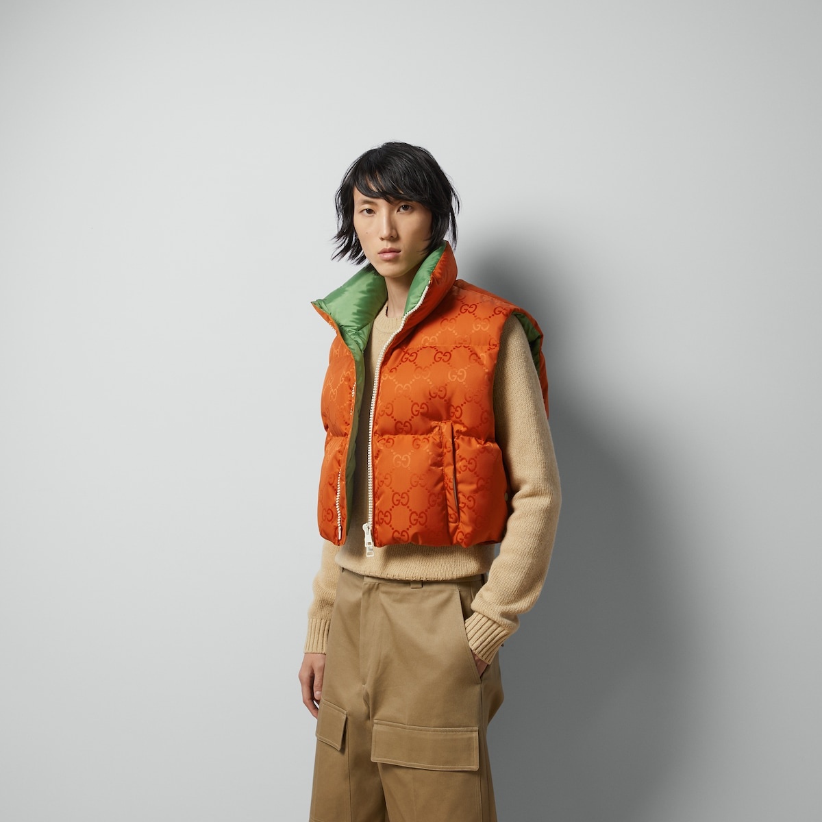 GG nylon padded vest - 5