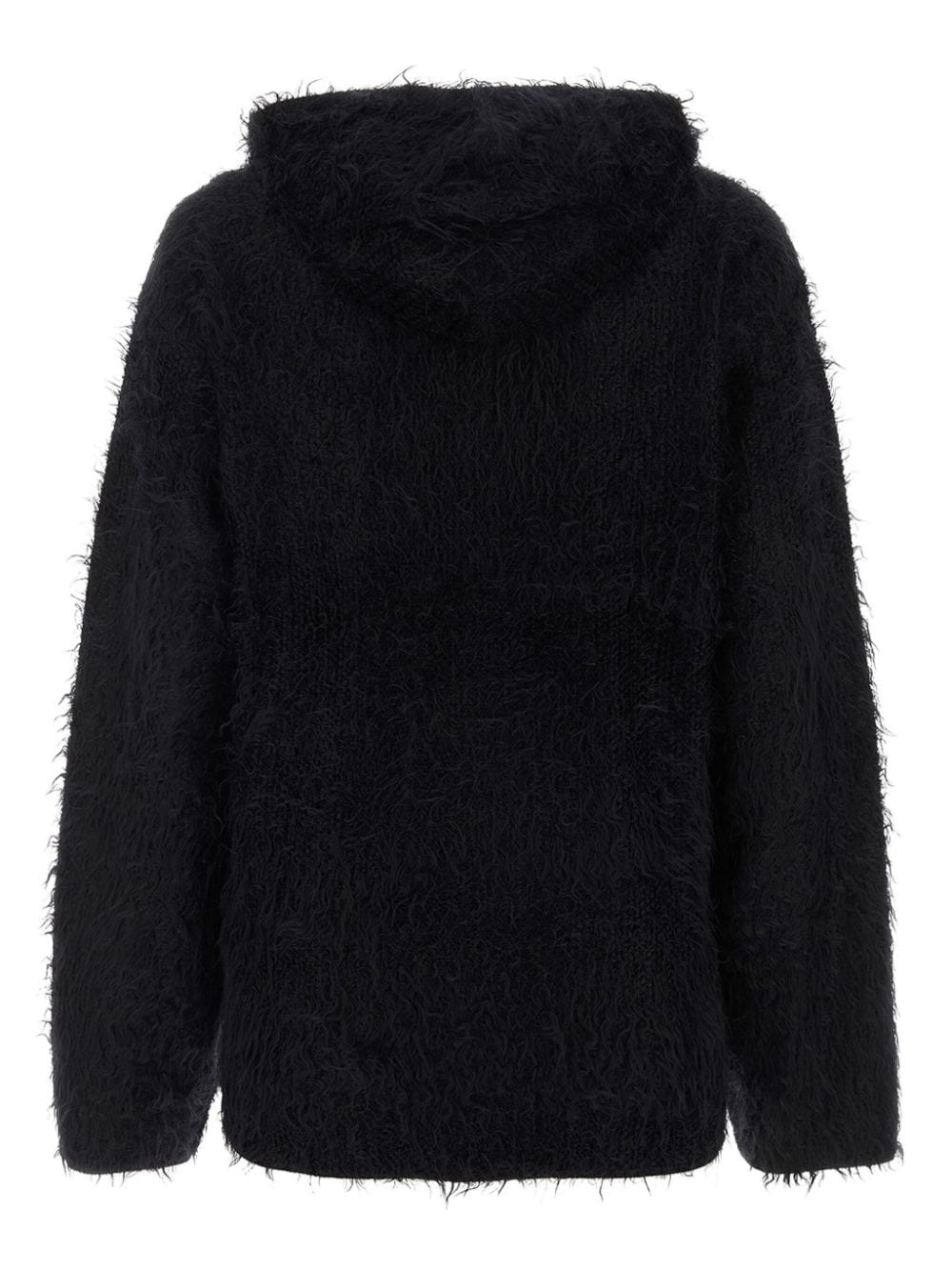 hooded wool cardigan - 2