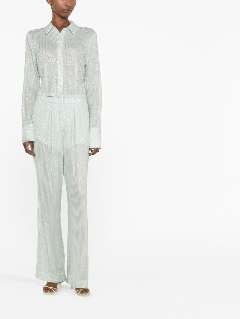 ROTATE sequin-embellished button-down cardigan outlook