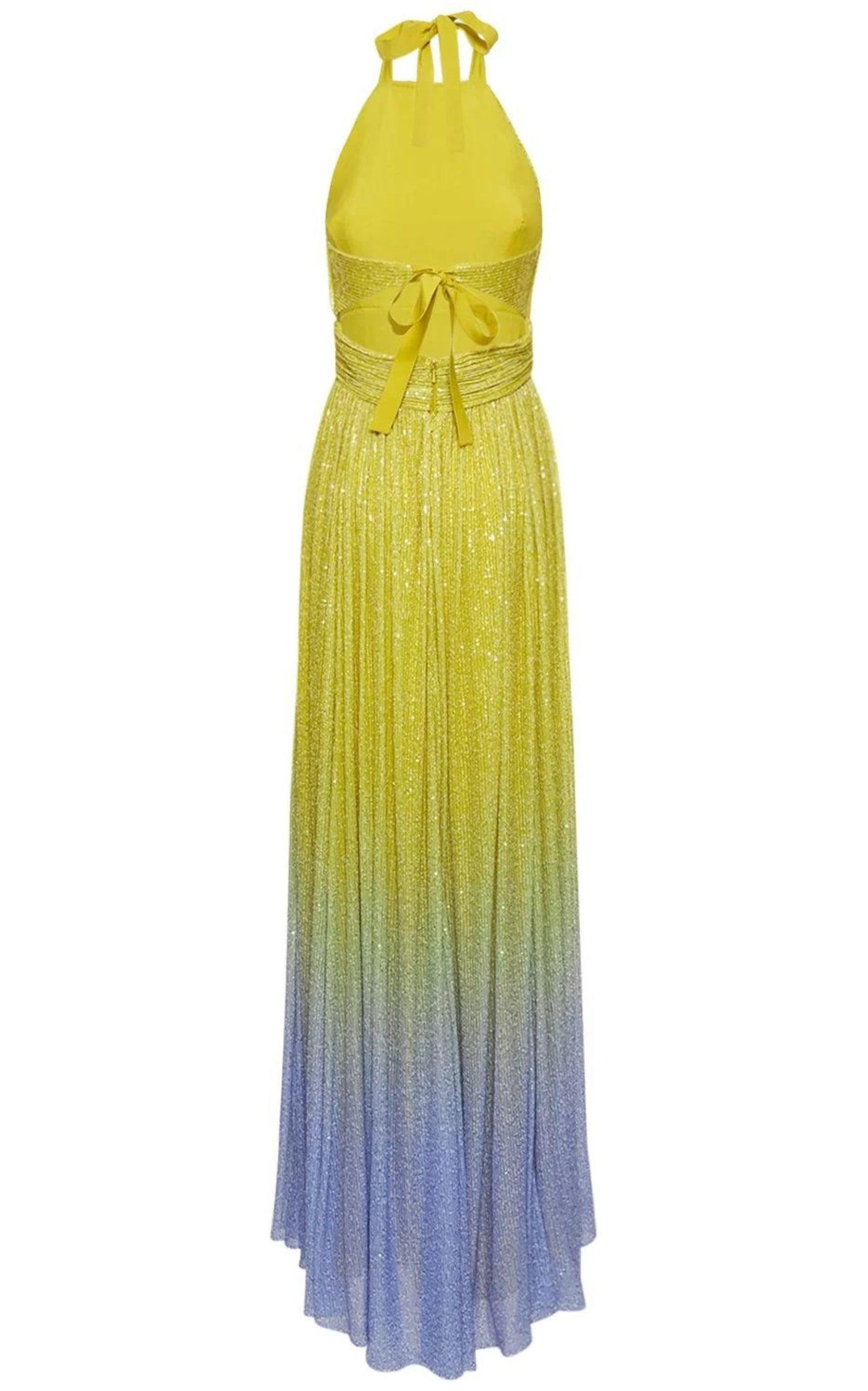 Ombre Sequined Chiffon Gown - 4