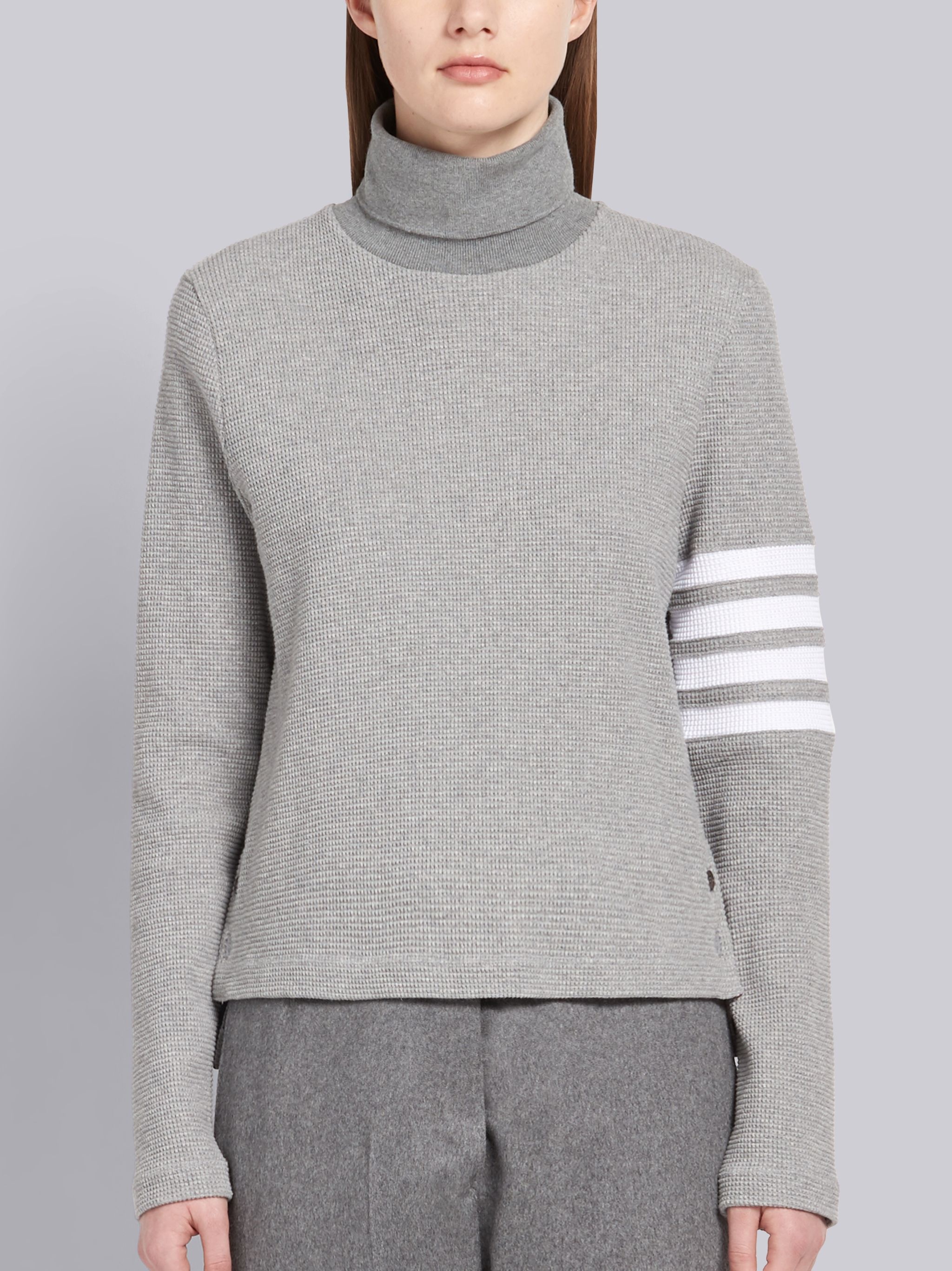 4-BAR COMPACT WAFFLE TURTLENECK - 1