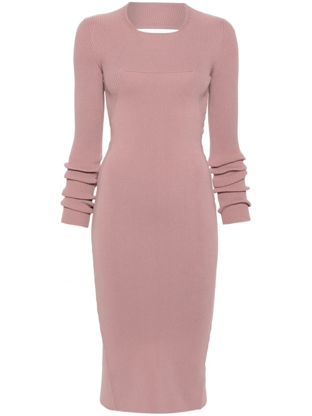 Column panelled midi dress - 1