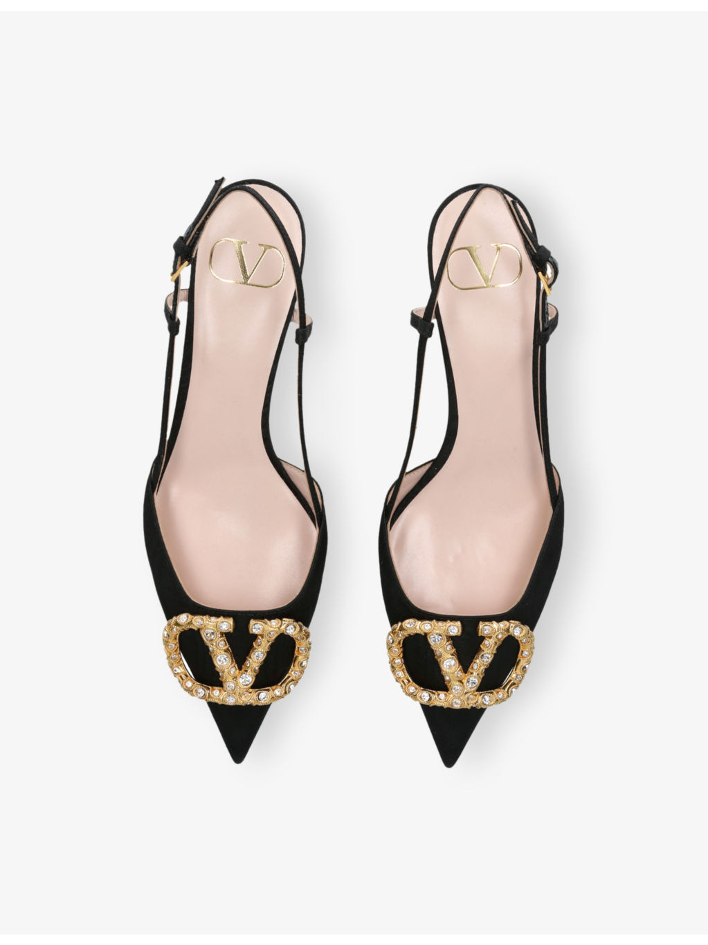 VLogo 40 Satin Slingback Heeled Courts - 2