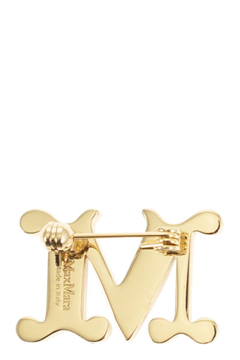 Max Mara Max Mara Mxafacella - Monogram Brooch With Crystals outlook