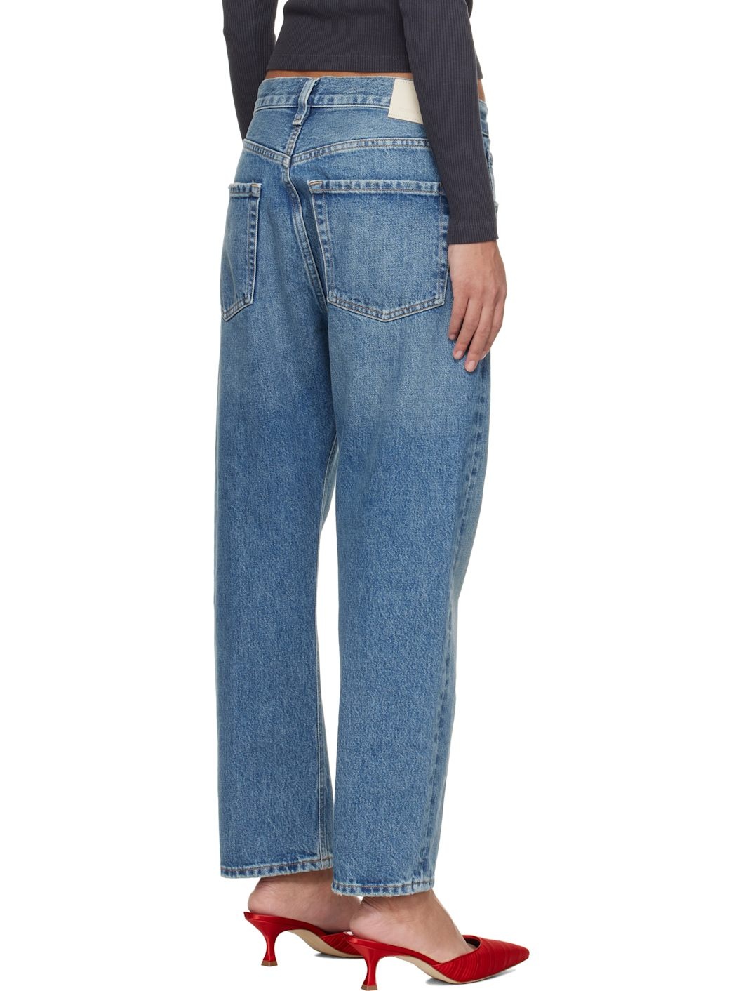 Blue Winslow Cropped Boyfriend Jeans - 3