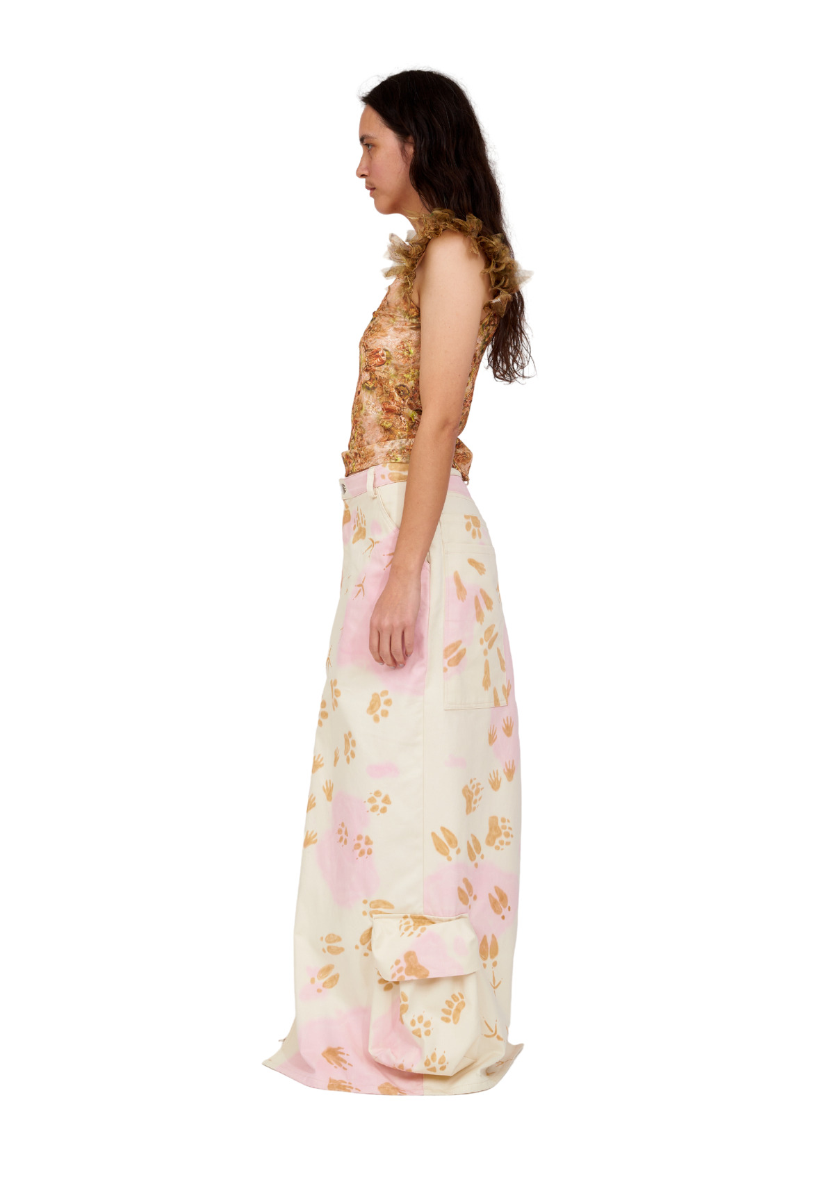 BEIGE PAWS STOMP SKIRT - 6