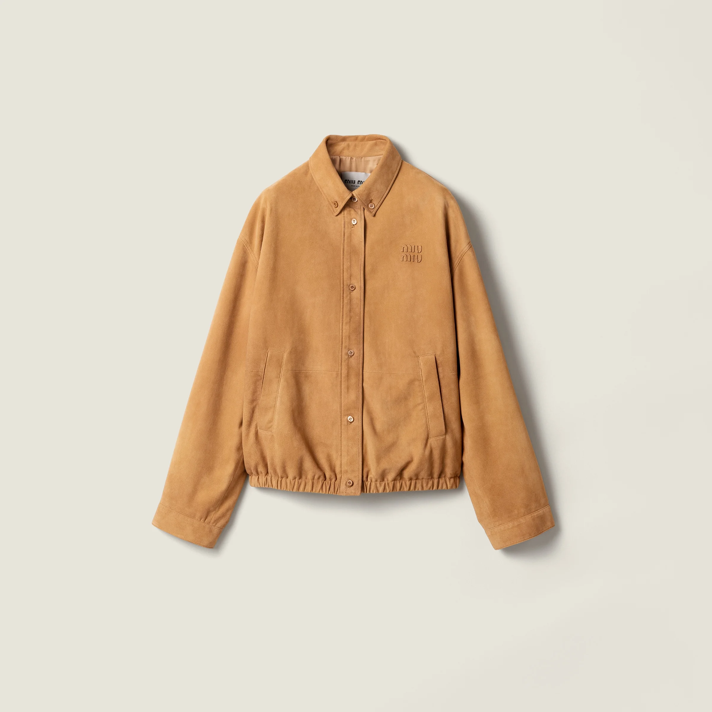 Waxed suede blouson jacket - 1