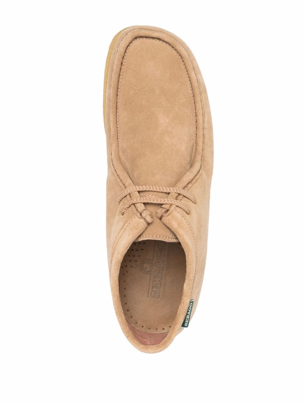 lace-up suede desert boots - 4
