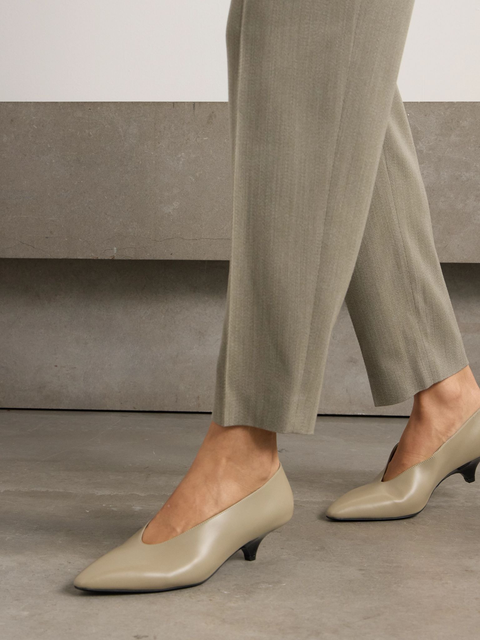Rebecca leather pumps Light green - 2