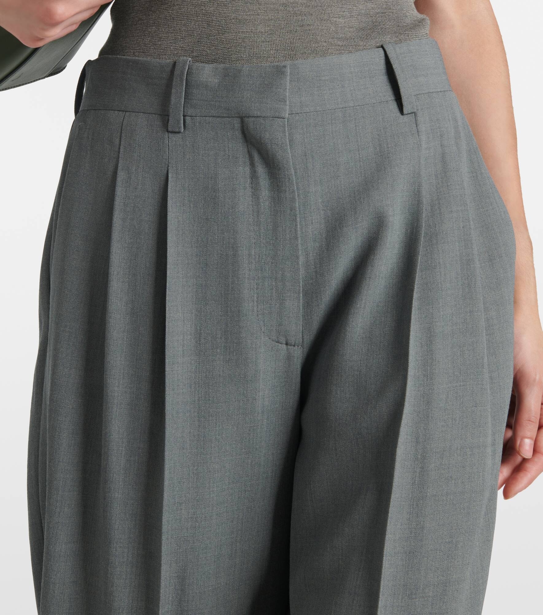 Everhart wool-blend gabardine straight pants - 4