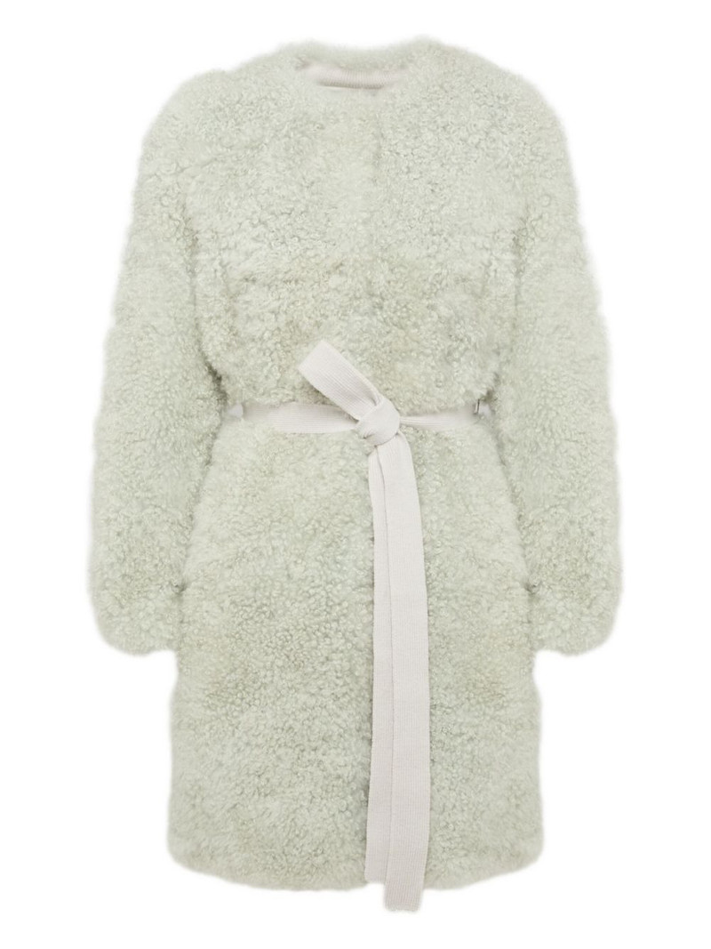 shearling belted coat 1