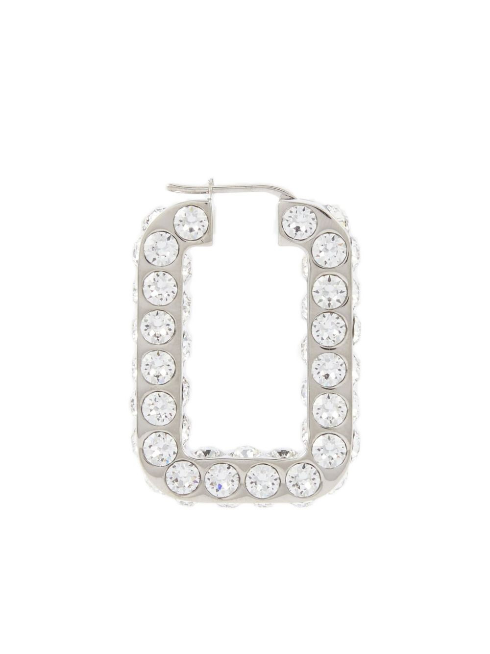 crystal-embellished hoop earrings - 2