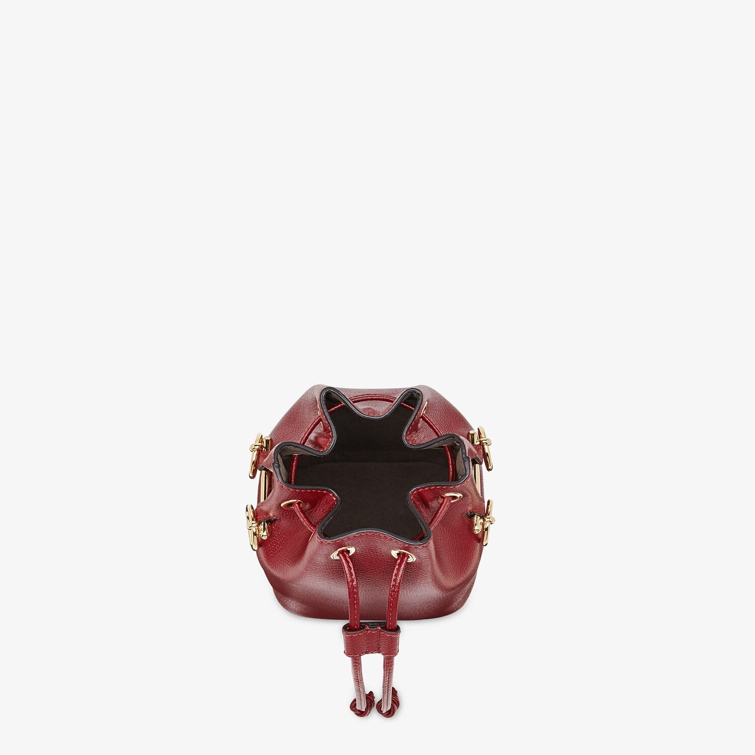 Burgundy leather mini bag - 4