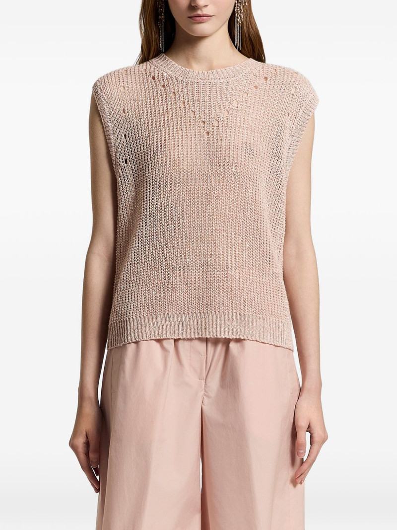 open knit vest 1