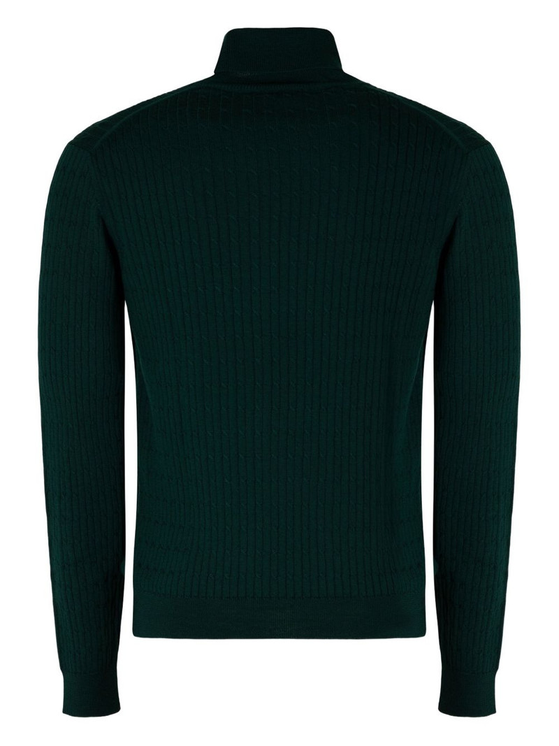 SLOWEAR cable-knit turtleneck sweater outlook
