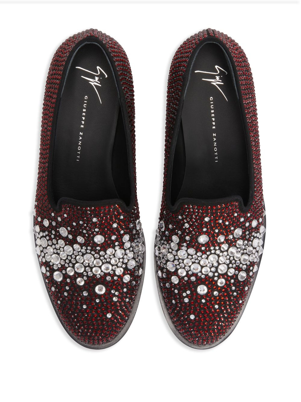 Matildha crystal-embellished loafers - 4