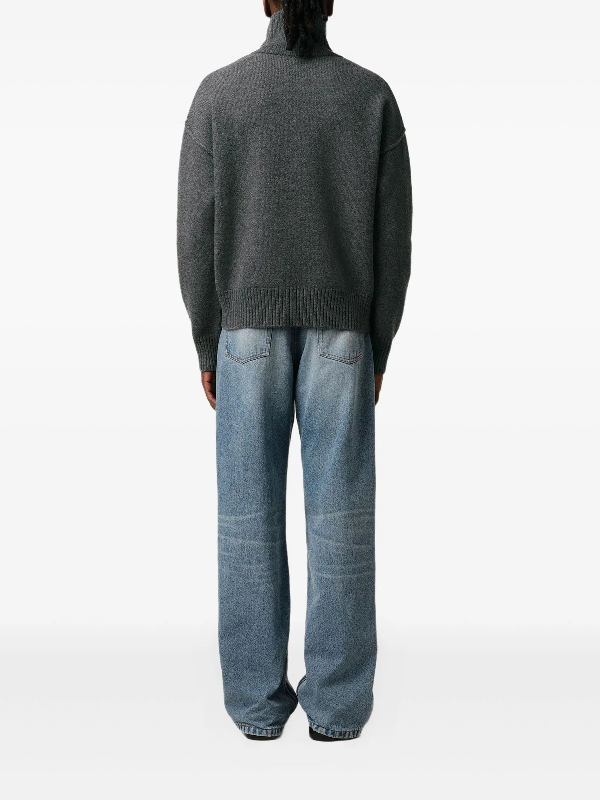 Intarsia-logo Wool Jumper - 5