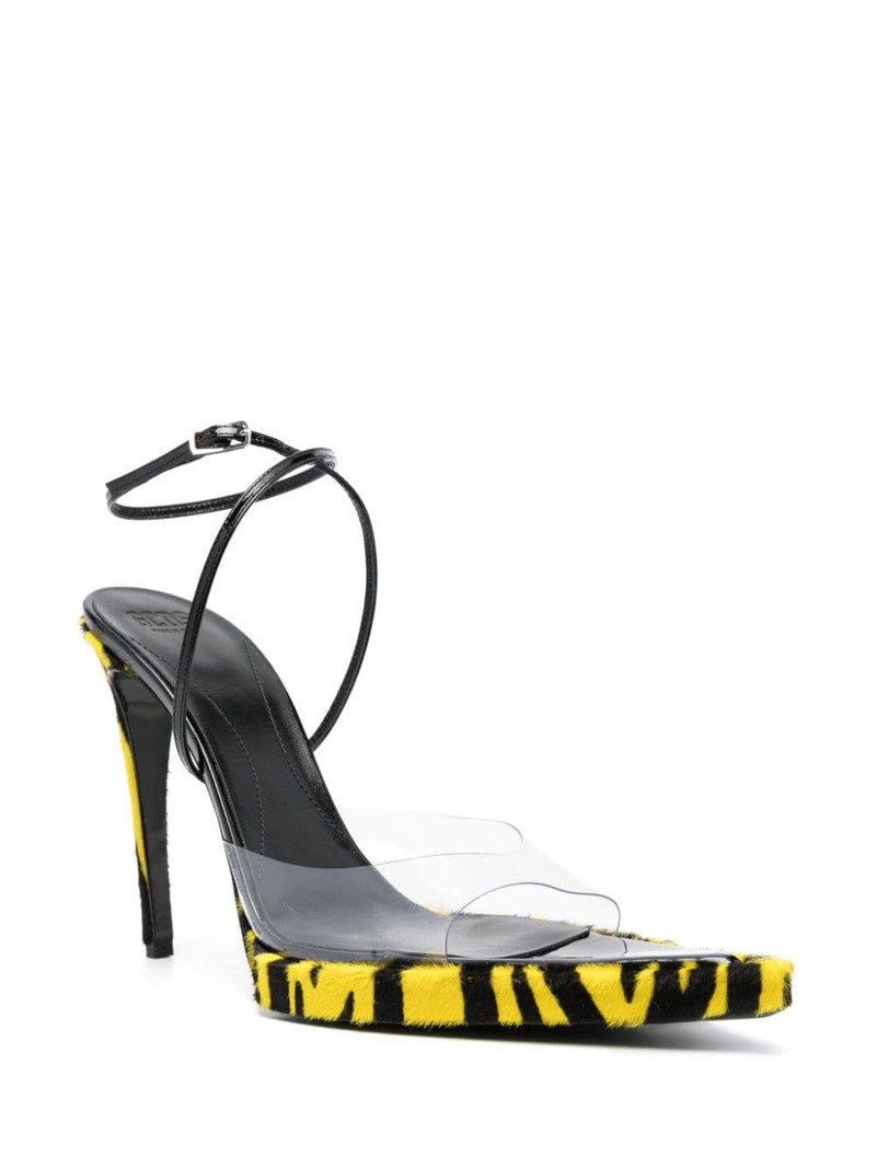 GCDS Zebra Rider 125mm transparent-design sandals outlook