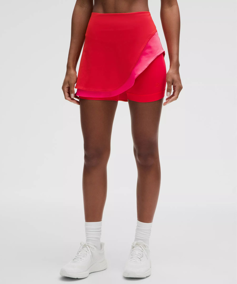 Asymmetrical Layered High-Rise Tennis Skirt 1