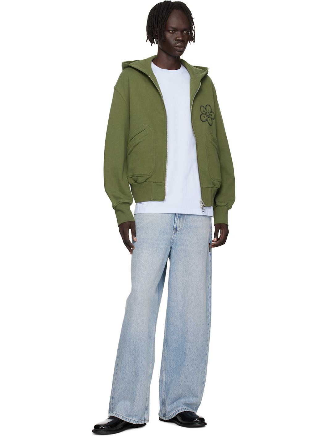 Khaki Kenzo Paris Futura 2000 Edition Boxy Full-Zip Hoodie - 4