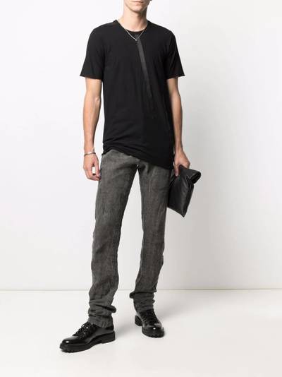 Isaac Sellam panelled contrast-trim T-shirt outlook