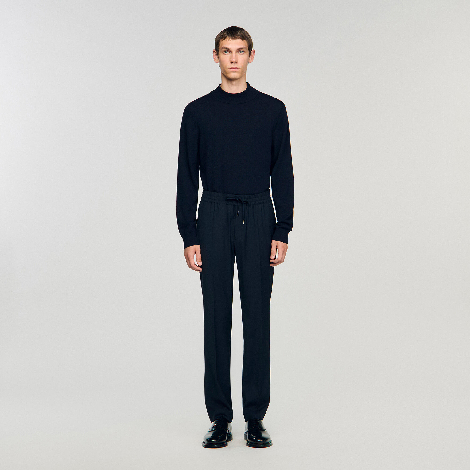 ELASTICATED STRAIGHT-LEG PANTS - 3