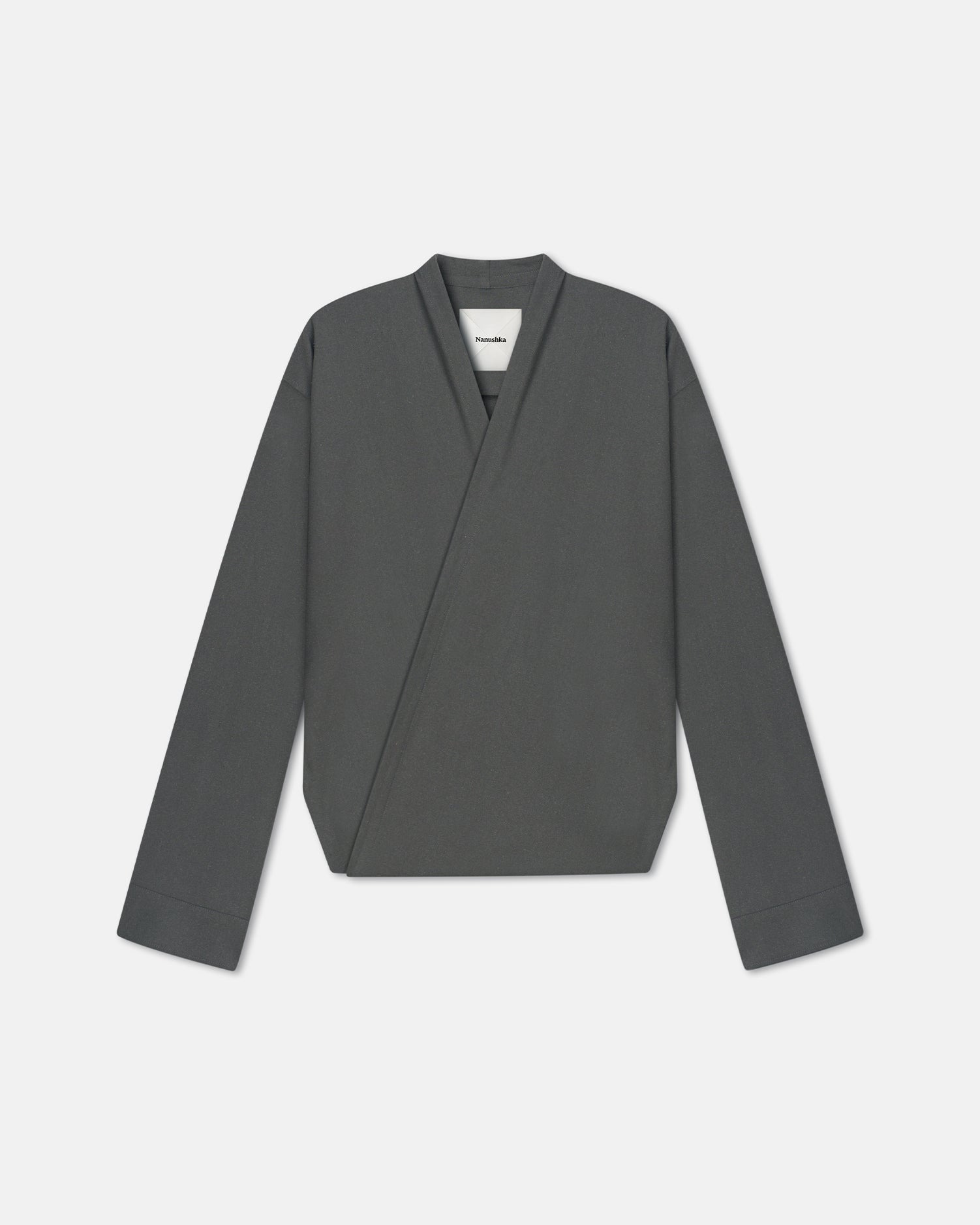 Raw Silk Wrap Shirt - 1