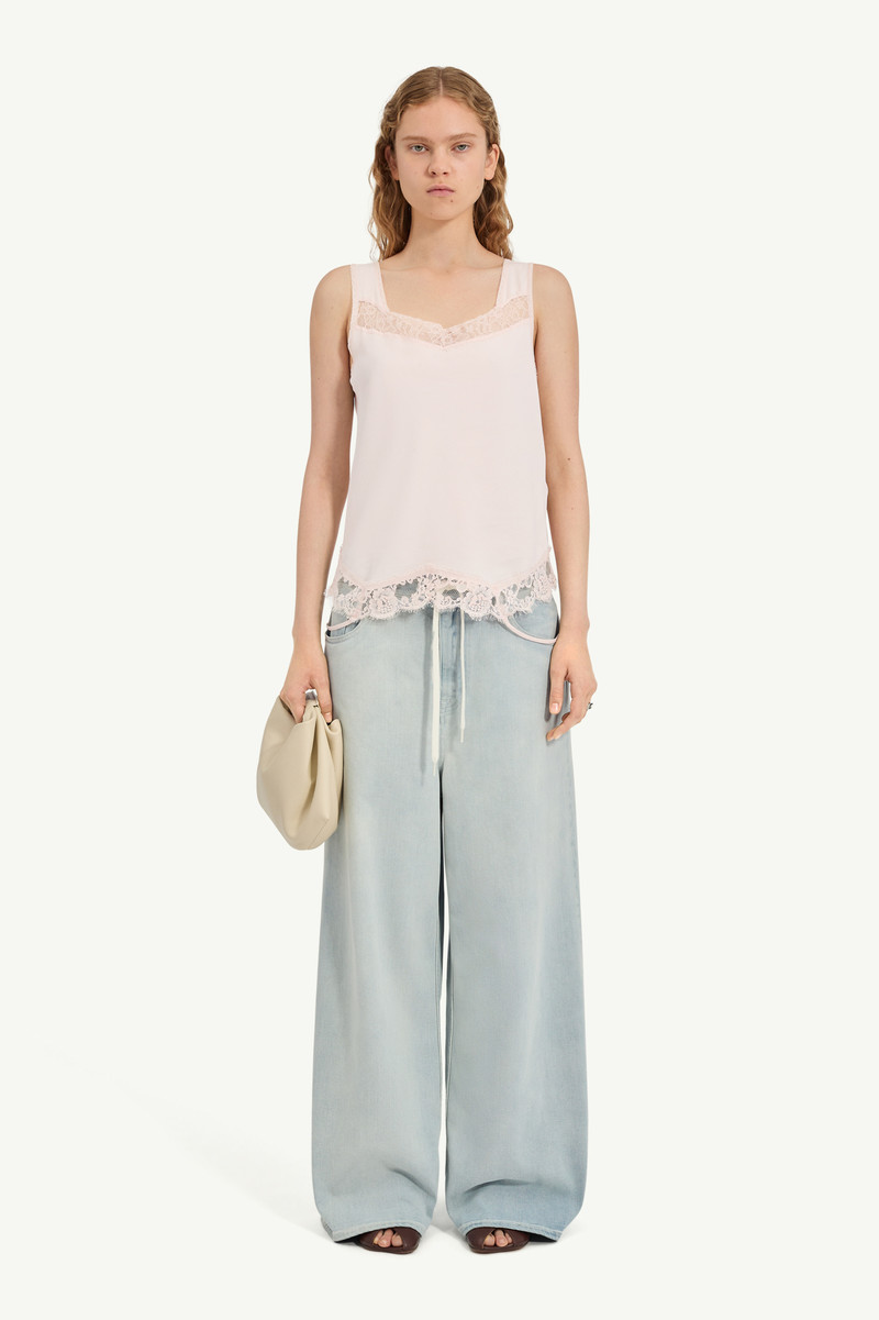 Mirrored lace slip top 1