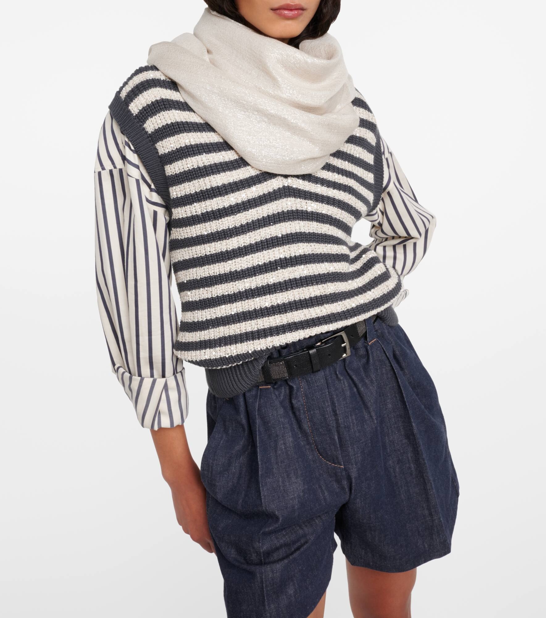 Cashmere and silk-blend scarf - 2