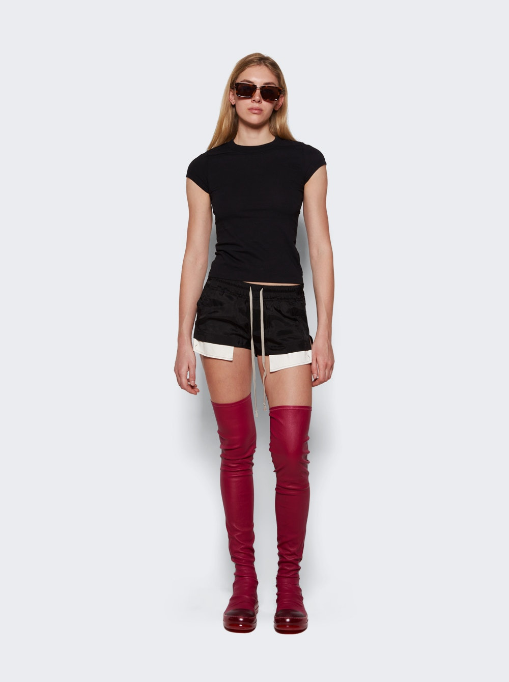 Stretch Lambskin Stocking Sneakers Fuchsia - 2