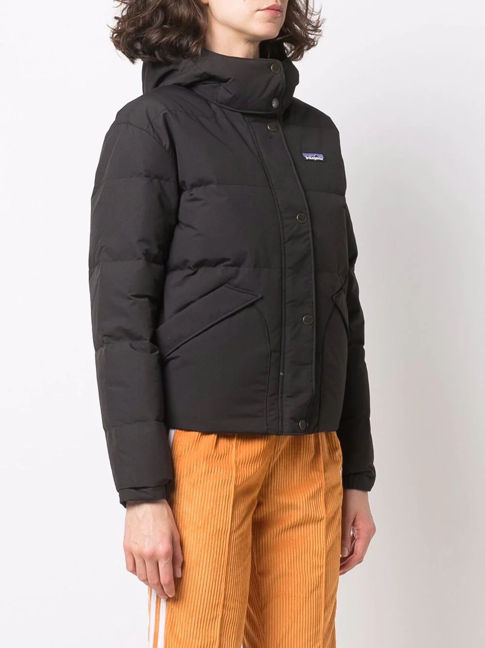 padded logo jacket - 3