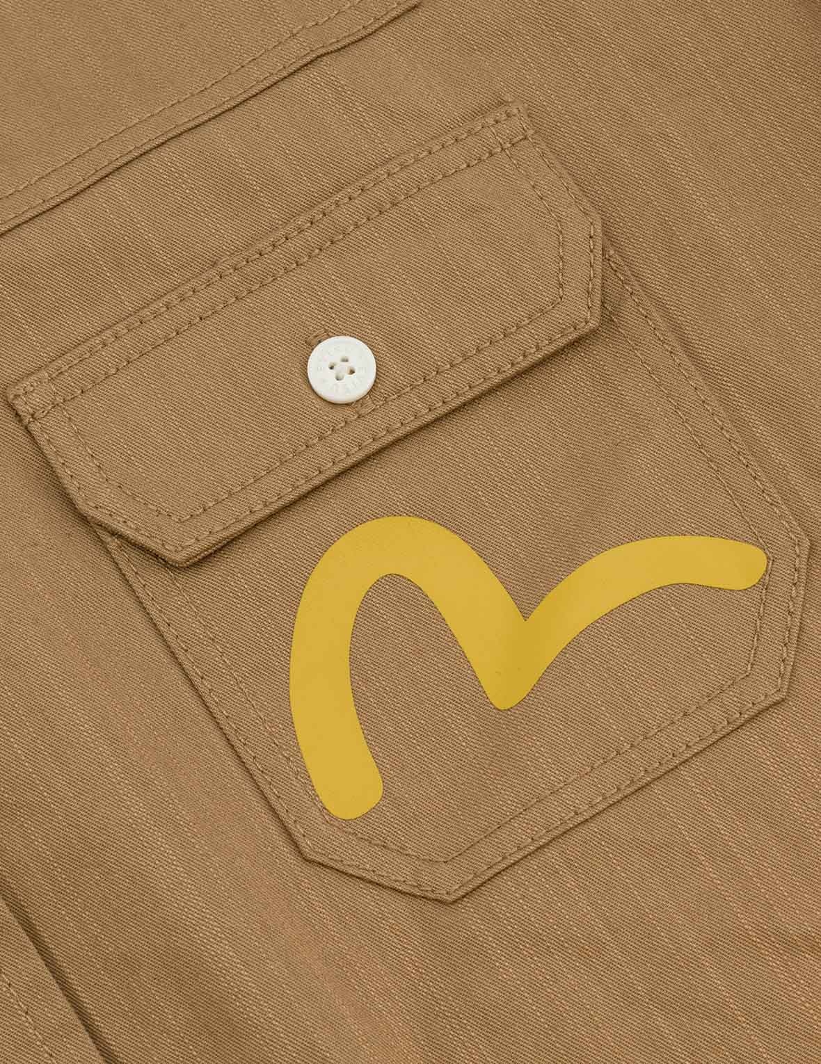 Logo Embroidery and Multi-Pocket Relax Fit Long Sleeve Shirt - 9