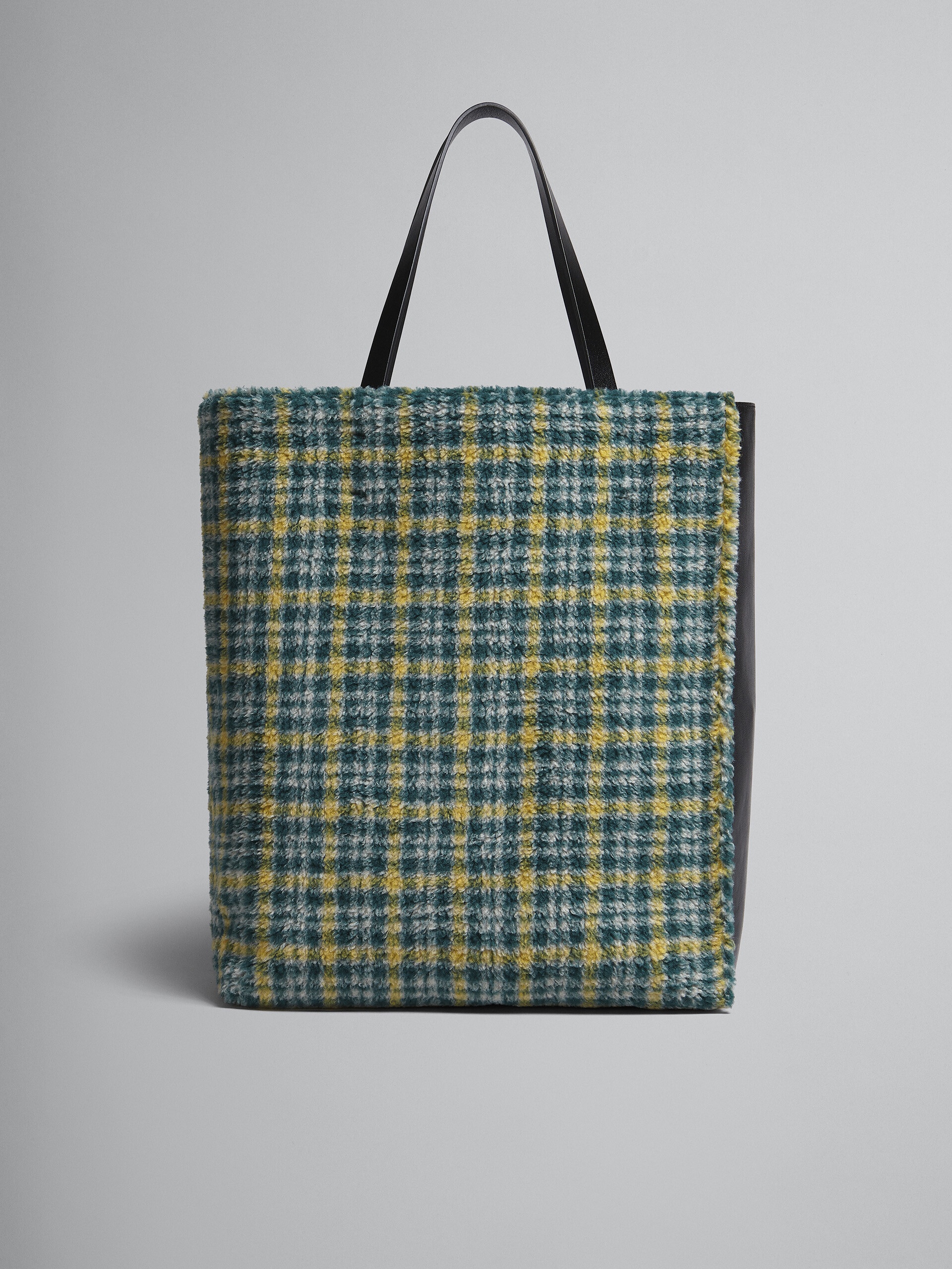 MUSEO SOFT LARGE BAG IN GREEN CHECK FABRIC - 1