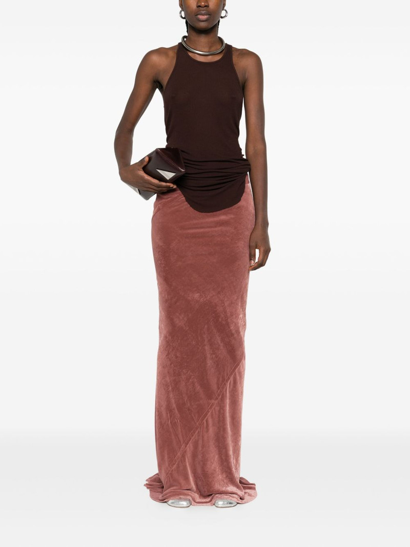 Rick Owens ribbed-waistband fishtail skirt outlook