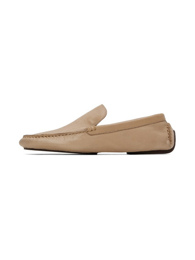 The Row Taupe Lucca Loafers outlook