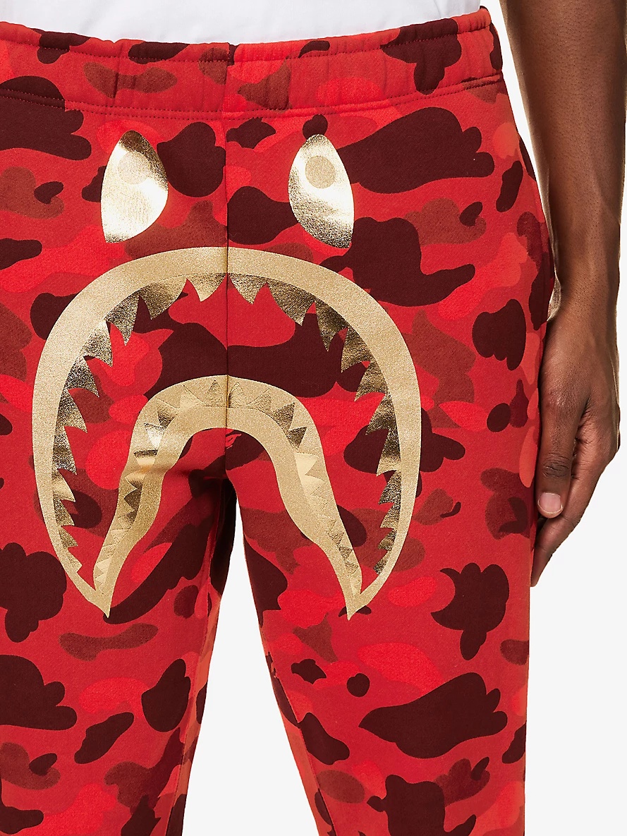 Shark camo-print cotton-jersey jogging bottoms - 5