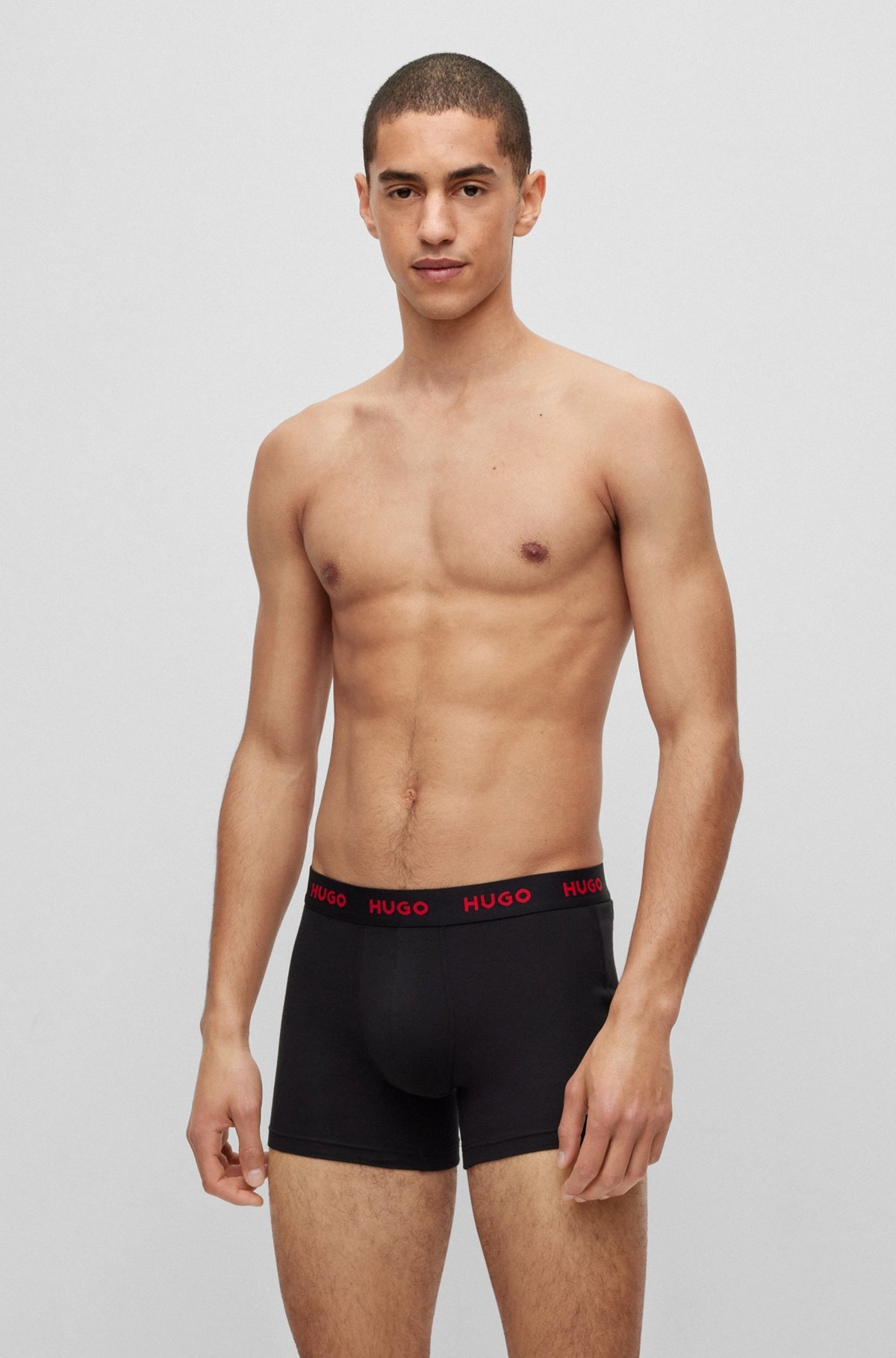 THREE-PACK OF LONGER-LENGTH STRETCH-COTTON BOXER BRIEFS - 2
