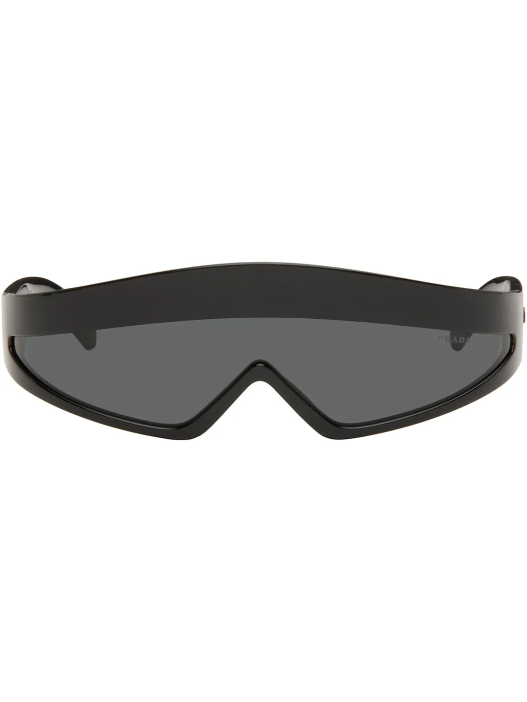Black Runway Shield Sunglasses - 1