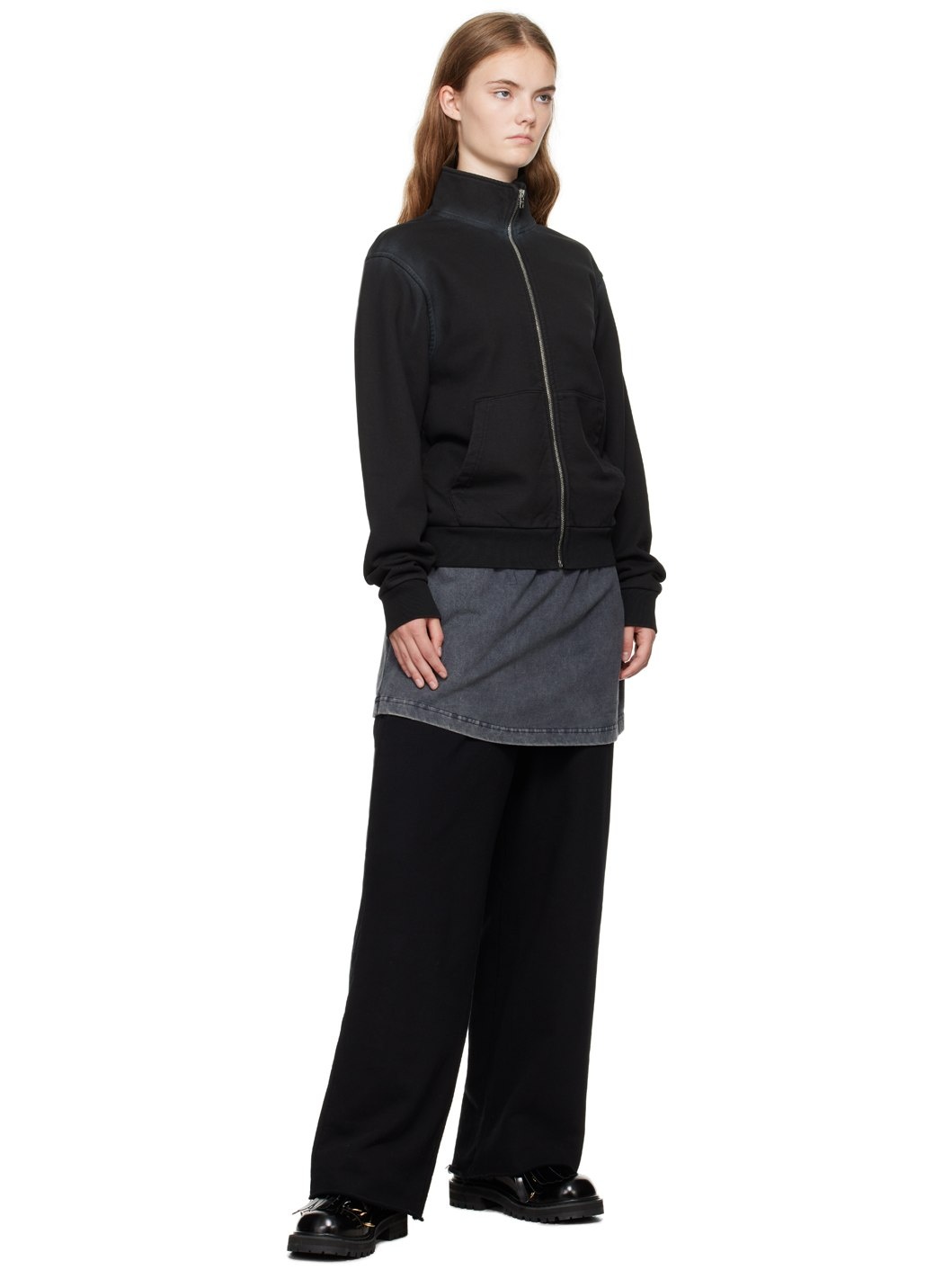Black Layered Lounge Pants - 4