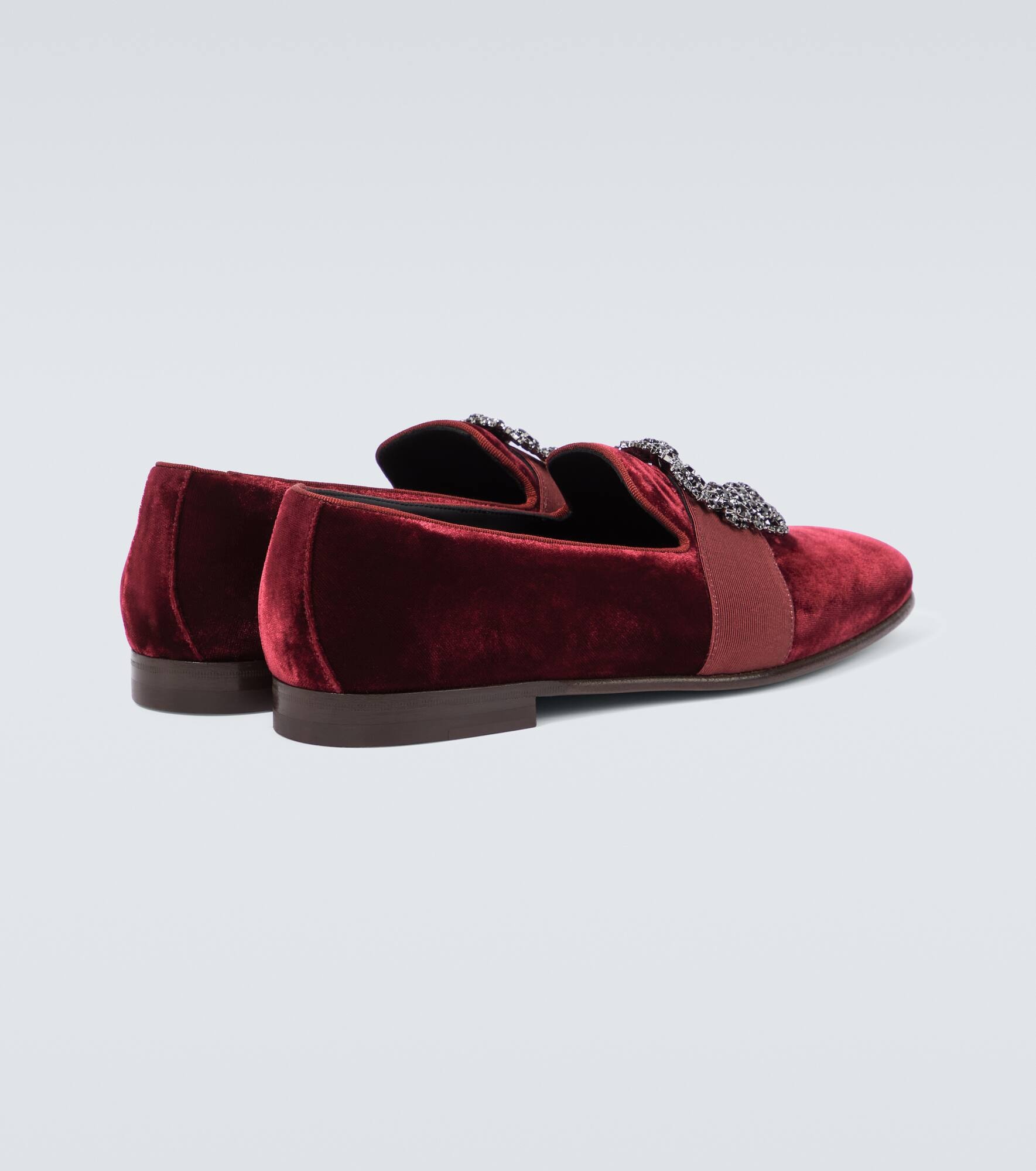 Carlton embellished velvet loafers - 6
