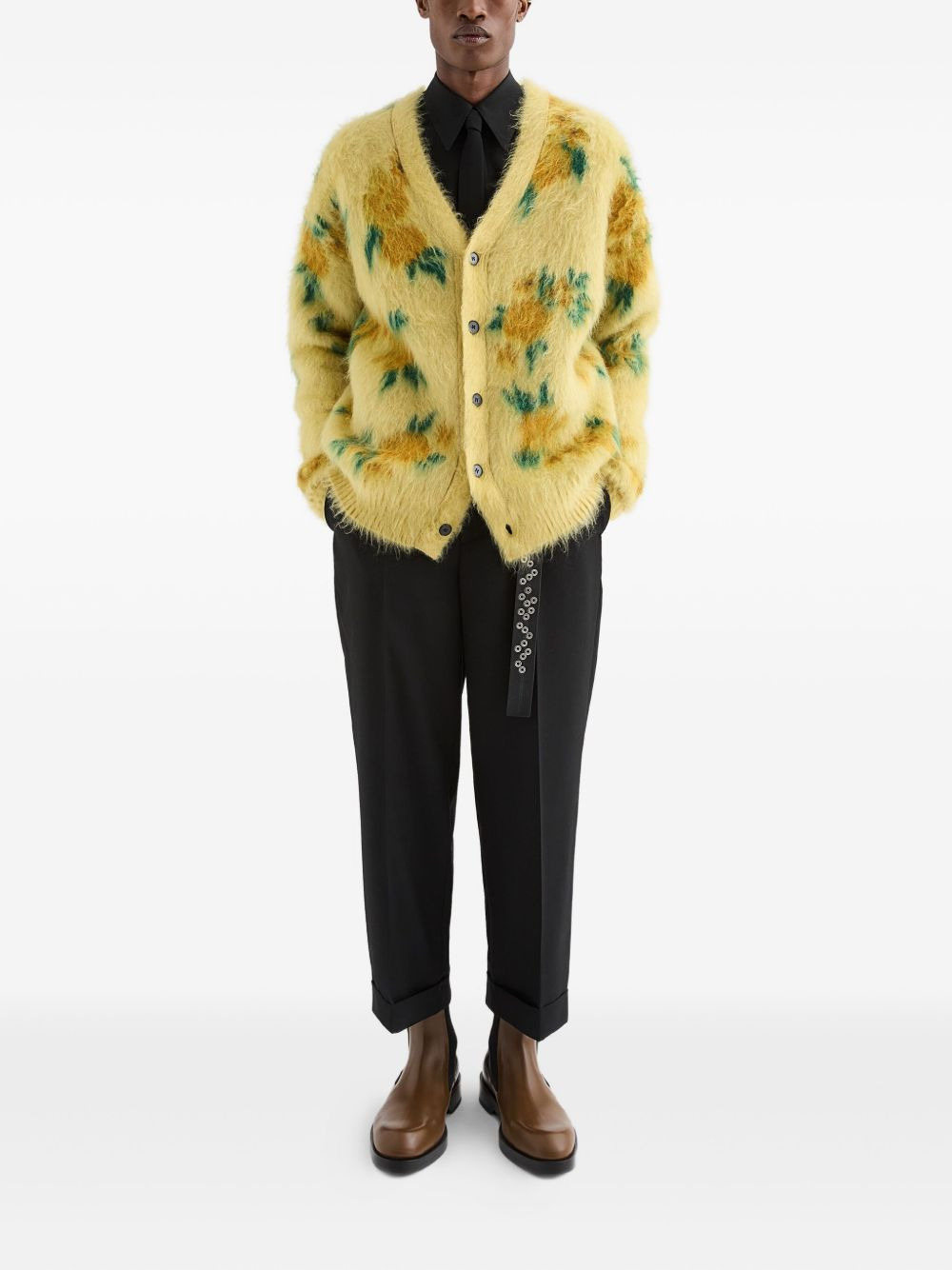 brushed-effect cardigan - 2