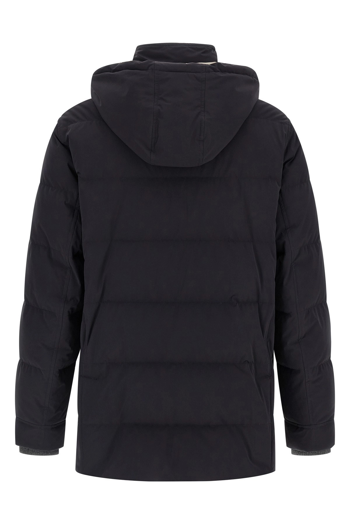 Knit insert down jacket - 2