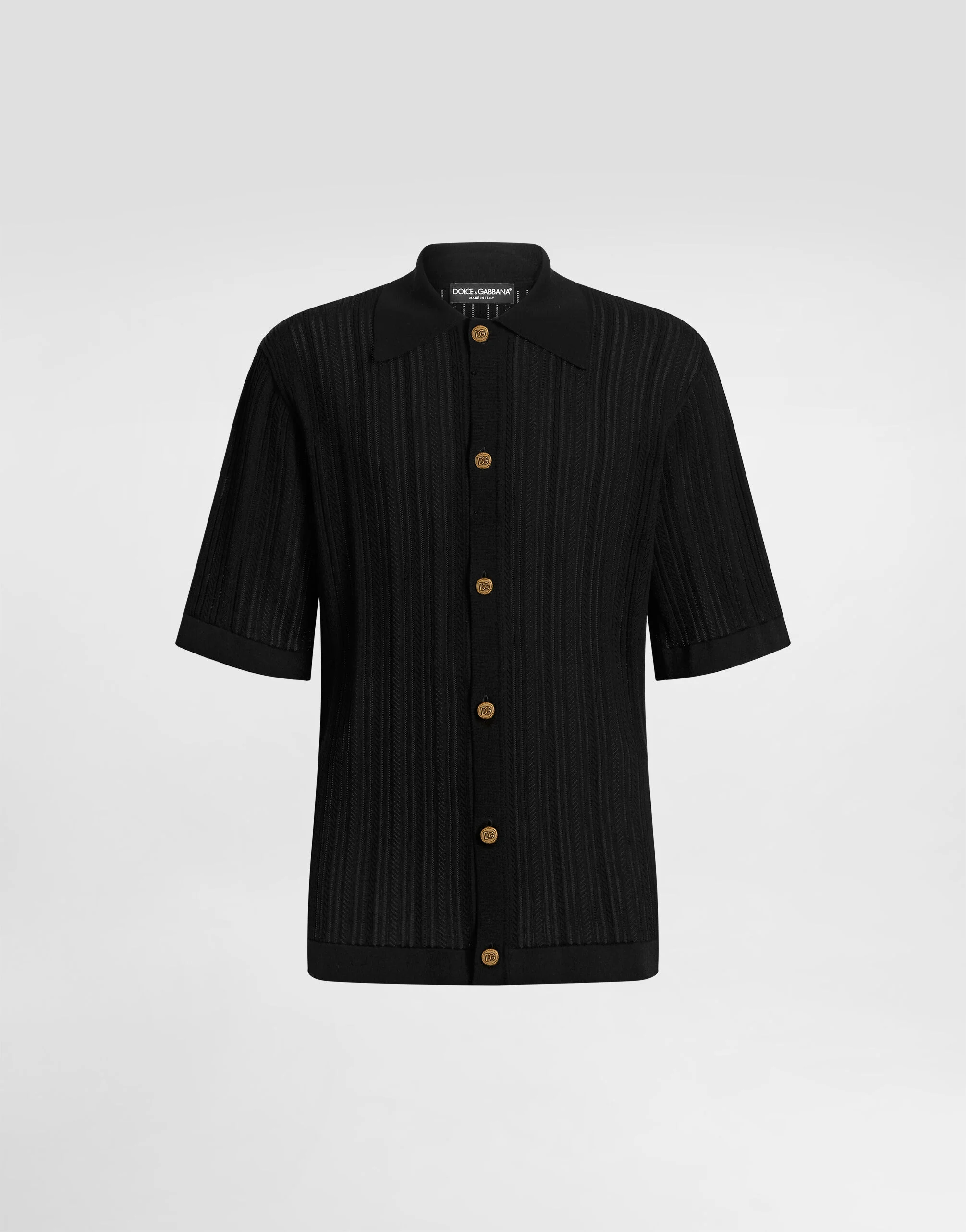 Perforated cotton shirt - 1