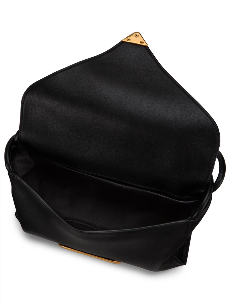 Women's Veneto Leather Shoulder Bag - Black 4