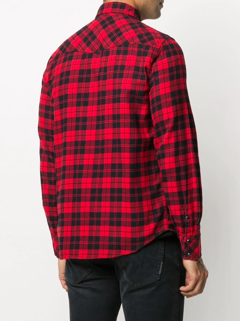 plaid-print cotton shirt - 4